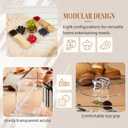Cake Stand with Lid-Extra Large 17" Rectangular Cake Holder,8-in-1 Multi-Functional Dessert Table Display Set & Charcuterie Board,Acrylic Cake Plate Dome Cover for Weddings/Cheese/Veggie/Chips & Dip