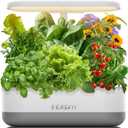 inBloom 12 Pods Hydroponics Growing System Indoor Garden with LED Grow Light and Pod Kit, Plants Germination Kit with 4.2L Water Pump Accelerate, Height Adjustable, Gardening Gifts for Women, White