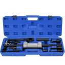 Bicos 13pcs Slide Hammer Dent Puller Set, Automotive Dent Remover with 10lbs Slide Hammer Universal Slide Hammer Auto Body Truck Repair Tool Kit with Carrying Case(Blue)