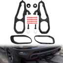 Front Car Front Forged Heavy Duty Tow Hooks Compatible with 2019 2020 2021 2022 Dodge Ram 1500 DT Replace# 82215268AB (Black)