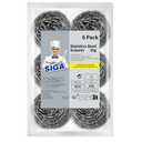 MR.SIGA Stainless Steel Scourer, Pack of 6, 30g