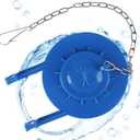 Universal Toilet Flapper Replacement 2 Inch - Compatible with Most American Standard Kohler Fluidmaster Toto Gerber Toilets Tank Water Saving Rubber Flush Valve Flapper with Stainless Chain Blue 1Pack