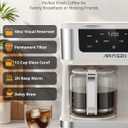 AIRMSEN 12-Cup Programmable Dual Coffee Maker – Single Serve Machine for K-Pods & Ground, 1000W Fast Brew, Delay Start, 2H Keep Warm, Touchscreen, 60oz Tank, Glass Carafe – Home & Office