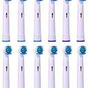 12pack Replacement Toothbrush Heads Compatible with Oral b Electric Toothbrushes, Replacement Brush Heads Fit for Advance Power/Pro Health/Triumph/3D Excel/Vitality Precision Clean