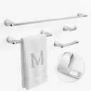 Mega Handles Bathroom Accessory Set Polished Chrome - 4-Piece, Towel Bar