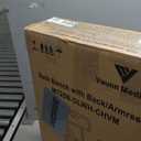 Vaunn Medical Deluxe Spa Shower Chair with Arms and Back, Bath Seat for Seniors, 350 lbs Max Weight, White With Light Gray Arms