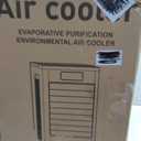 Portable Evaporative Air Cooler, Quiet Windowless Swamp Cooler with 4 Ice Packs, 2 Gallon Water Tank, Remote Control, 4 Modes & 3 Speeds, Oscillating Cooling Fan for Bedroom, Living Room and Office, 22'*12'*11'