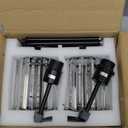 KARTOOSH Hardwired Crystal Wall Sconces Set of Two - Dimmable Wall Light Fixtures 3000K, Warm White, for Hallway, Bathroom, Living Room, Bedroom, Black, 20.1 Inch