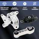 Engine Motor and Transmission Bracket kit Fit for Fiat 500 2012-2018, Auto Motor & Trans Mount Set # 9893 /68073217AC, 9895 /68073-029AC, 9876/ 68073483AD