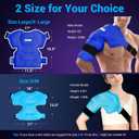 Comfytemp Shoulder Ice Pack Wrap Rotator Cuff Therapy, Gel Ice Packs for Injuries Reusable, Hot Cold Compress Shoulder Brace for Pain Relief, Recovery Items (Large/X-Large), Dark Blue