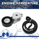 Engine Serpentine Belt Drive Kit with Tensioner Compatible with Toyota Camry 2010 2011 L4 2.5L Replace # 166200V010 39096 4PK1240