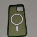 SUPFINE Magnetic for iPhone 14 Case & iPhone 13 Case (Compatible with MagSafe)(Military Grade Drop Protection) Translucent Matte Shockproof Phone Cover,Cangling Green