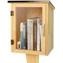 HAFTKD Outdoor Library Book Box, Little Library for Sharing books, DIY Storage Wooden Cabinet Easy Mount for Neighborhoods and Schools