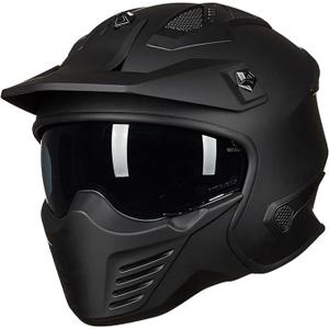 ILM Open Face Motorcycle 3/4 Half Helmet for Dirt Bike Moped ATV UTV Motocross Cruiser Scooter DOT Model 726X (Matte Black,L) ILM Open Face Motorcycle 3/4 Half Helmet for Dirt Bike Moped ATV UTV Motocross Cruiser Scooter DOT Model 726X (Matte Black,L)