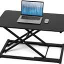 Height Adjustable Standing Desk Converter,Keyboard Riser for Stand Up Desk Riser,Computer Keyboard Stand for Desktop,Computer Workstations Home Office Portable Table Black Size 23.6 Inch
