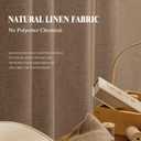 Linen Shower Curtain Khaki, Fabric Boho Farmhouse Shower Curtains for Bathroom Cotton Natural Cloth Liner Set 72" W x 72" L