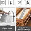 Sapid 2Pcs Thick Silicone Mat for Crafts, Nonstick Silicon Sheet for Epoxy Resin, Jewelry Mold Casting, Art Painting Mats, Food Grade Pastry Mat, Heat- Resistance Placemats (20"27.9", Gray)