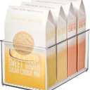 iDesign Stackable Pantry Bin with Handles - Organizer Bin for Fridge, or Freezer, Clear, Made in USA (No Size)