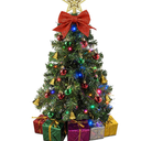 Small Christmas Tree with Lights  23 Inch Mini Tabletop Christmas Tree with MultiColor LED Lights, Hanging Ornaments, Decorative Bow and Gift Boxes  Prelit Table Tree for DIY Christmas Decoration