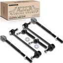 A-Premium Set of 6, Front Sway Bar Link, Inner Outer Tie Rod End, Compatible with Jeep Compass 2007-2017, Patriot 2007-2017, Dodge Caliber 2007-2012