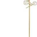 Dellemade TD00145 Sputnik Chandelier Floor Lamp for Bedroom,4-Lights Glass Shade Floor Lamps for Living Room,Brass/Gold