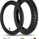 60/100-14 2.50-14 Front Tire and Inner Tube Set | 60/100-14 Dirt Bike Tire For CRF110 KLX110 KX65 XR70 SSR125 CRF70 KX60 KX110 RM65 JR80 PW80 TTR90 TTR110 Pit Dirt Bike