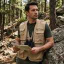 Humvee Utility Vest with 21 Pockets -Travel, Safari, Hunting, Camping, 100% Cotton, Tactical Jacket for Men & Women (Beige, M)