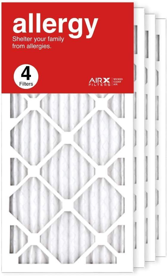 AIRx Filters 12x25x1 Air Filter MERV 11 Pleated HVAC AC Furnace Air Filter, Allergy 4-Pack Made in the USA