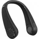 Portable Bladeless Hanging Neck Fans with Screen Display and 5 Speeds Levels, USB Rechargeable, 360 Cooling Wearable Personal Fan for Work Travel Sport Outdoor Black