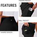 PINSPARK Womens Tennis Skirt High Waisted Golf Skort with 2 Pockets Stretchy Athletic Skirts for Workout Pickleball Running (Black, L)