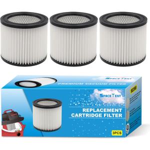 SpaceTent 3 Pack 90398 Shop Vac Replacement Cartridge Filter for Most 1-4 Gallon Wet/Dry Vacuums and 5 Gallon Portable Model H87S, HangUp, and Wall Mount Vacs, 903-98-00/9039833/9039800/Type AA
