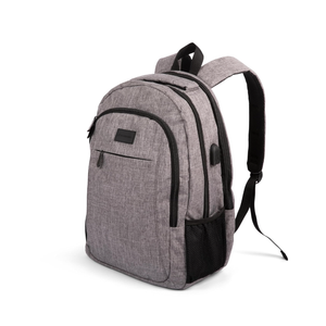 Not Made In China) Laptop Backpack For Men Women, Airline Approved Travel Bag, Slim Carry On Bookbag, Anti-Theft Pockets, Holds 16" Computer, USB Charging Port (Magellan, Gray, 1 Pack)