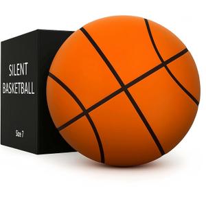 Size 7 (29.5") Silent Basketball High-Density Soft Foam and Low Noise Indoor Training Ball Easy Grip Highly Elastic Practice Ball