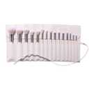 ColourPop Stone Cold Brush Roll Face & Eye Brush Set - Face & Eye Makeup Brush Set - Made with Luxe Synthetic Vegan Bristles - Includes Holder (15 Count)