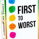 FIRST TO WORST Party Game - The Card Game About How Your Friends and Family Rank Things - White Elephant Gifts, Stocking Stuffers and Board Games Night with Friends with Polarizing Priorities