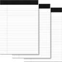 Legal Pads 8.5 x 11 Writing Pads, 3 Pack Note Pads 8.5 x 11 Wide Ruled Pads of Paper, Micro Perforated Notepad 8.5'' x 11'' Lined Paper Pads, Thickness Paper with Strong Cardboard, 30 Sheets per Pad