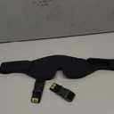 Airplane Head Strap 3D Eye Mask, Travel Pillow Alternative for Long Flight, 360 Support Sleep Head Hold, Stop Bobblehead, Ultra-Compact Lightweight Travel Essentials, Black