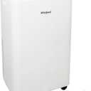 Whirlpool 14,000 BTU Portable Air Conditioner with Dehumidifier for Living Room, Apartment, or Bedroom, 115V, Portable AC for Large Rooms up to 700 Square Feet with Remote, 3 Speeds, and Timer, White