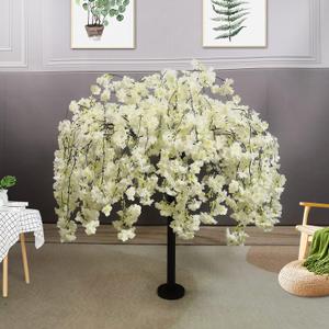 Artificial Cherry Tree Weeping Cherry Tree White Cherry Tree for Indoor Outdoor Home Office Party Table Center Wedding