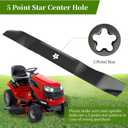 134149 Mower Blade for 42" Deck, 21'' Mulching Blades Compatible with Craftsman Model 917 Lawn Tractor, Hu sqvarna Riding Mower, Replace for 424752 24676 422719 139775, 2 Pack