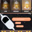 FINPOT Candle Lamp Warmer, Candle Warmer Lamp with Timer & Dimmer, Candle Warming Lamp with USB Charging Ports & 2 Bulbs, Wax Warmer Lamps Scented Candles Home Decor (White)