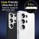 3 x Ferilinso Camera Lens Protector for Samsung Galaxy S26 Ultra, Metal Aluminum Alloy, Unbreakable Protection, Phone Case Friendly, Camera Cover Film Accessories Screen Protector Tempered Glass, Silvery