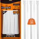 12 Inch White Zip Ties Heavy Duty 200 Pack,110 LBS Tensile Strength, Self-Locking UV Resistant Cable Ties for Indoor and Outdoor Use