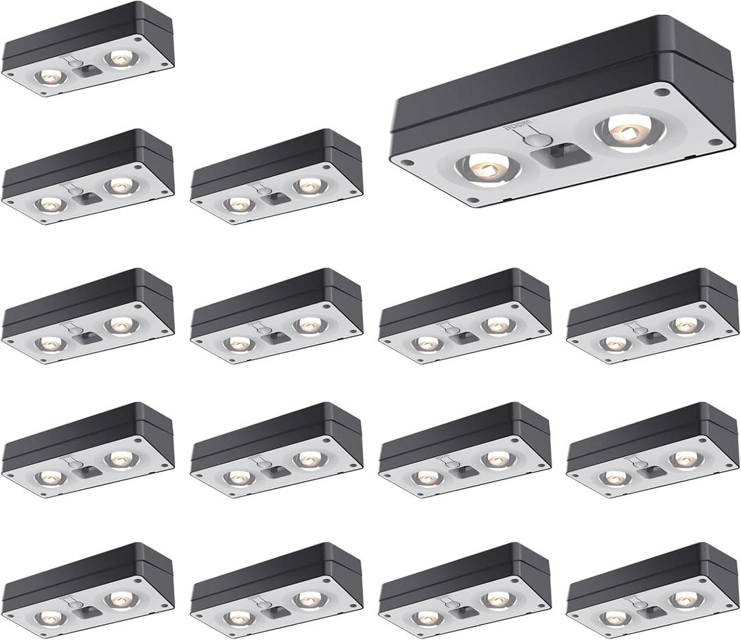 Solar Fence Lights 16 Pack, 50 Lumens Outdoor Solar Lights with 12 Modes RGB Color Glow LEDWaterproof, Solar Lights for Patio, Backyard, Deck, Fence, Railing (Black)
