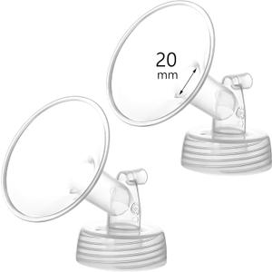 Momstouch 20mm Flange Compatible with Spectra S1 S2 9 Plus Synergy Gold Breast pump Replacement to Spectra Pump Parts and Flange; Not Original; Replaces Shield