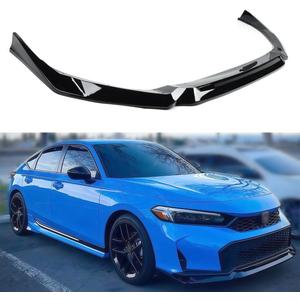 Front Lip Compatible with Honda Civic Sedan & Hatchback 2025 2026, Front Bumper Air Dam Chin Splitter Body Kit (Glossy Black)