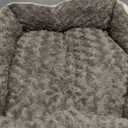 JOEJOY Rectangle Dog Bed for Large Medium Small Dogs - Washable Orthopedic Sofa Bed, Soft Breathable Puppy & Pet Cuddler, Durable Calming Dog Bed with Anti-Slip Bottom, Multiple Sizes, Beige (S(20"x 19"x 6"))