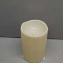 Homemory 6" x 9" Extra Large Outdoor Waterproof Candle with Auto 6-Hour Timer, No Remote, Ivory Plastic Made, Long Last for Half A Year