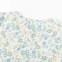 Simplee kids Baby Girls Romper Sleeveless Summer Outfits Rompers baby rompers girl Floral Pattern Button One Piece Outfit (6-12 Months, Bb-blue-yellow Floral)