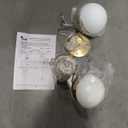 LMS Mid Century Pendant Lights, Brushed Gold Kitchen Island Light Fixtures with White Globe Glass Shade, Adjustable Hanging Cord, 2-Pack for Home Office Dining Room Bathroom, LMS-186PL-BGWS2PK